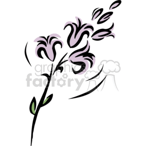 Stylized Purple Flower Illustration - Religious