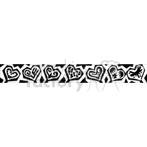 Black and White Abstract Symbolic Border