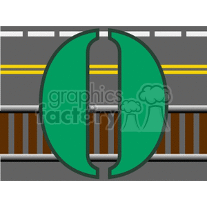 Letter O with Transportation Background