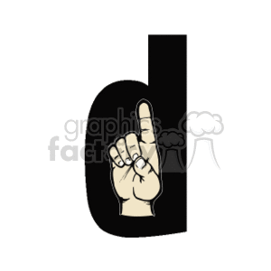 ASL Alphabet D Letter Hand Sign