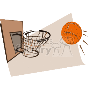 Basketball and Hoop