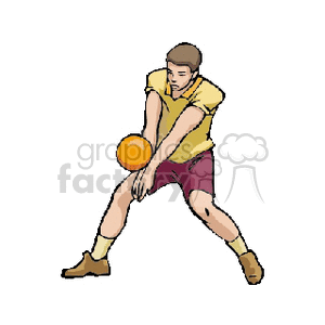 Guy playing volleyball