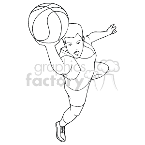 Basketball Player in Action