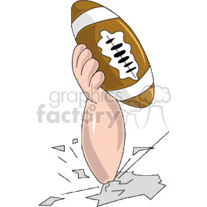 Powerful Hand Gripping Football