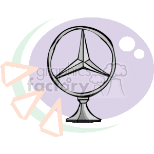   The image depicts a stylized illustration of the Mercedes-Benz logo. The logo features a three-pointed star inside a circle, which is indicative of the brand