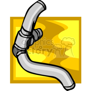   The image is a clipart depiction of a car exhaust pipe, which is part of a vehicle