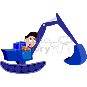 Cartoon excavator