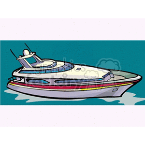 cartoon  yacht