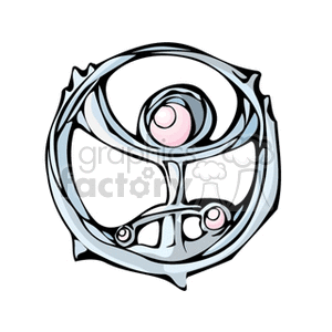 Clipart image featuring the symbol for the Pluto star sign, often associated with horoscopes and astrology.
