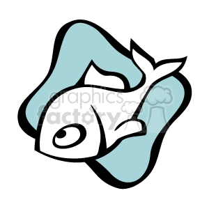 Clipart image of a stylized fish, representative of the Pisces zodiac sign.