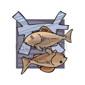 Pisces Zodiac Sign - Two Fish Swimming
