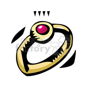 Clipart image of a stylized crab claw with a red gemstone, representing the Cancer zodiac sign.
