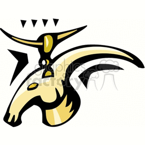 Illustration of the Capricorn zodiac sign symbol, represented with a stylized goat featuring prominent horns.