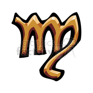 Stylized Virgo Zodiac Sign