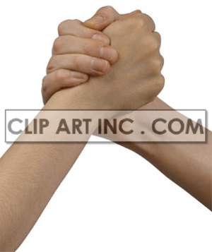 Two hands engaged in an arm wrestling or handshake-like gesture.