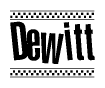 Dewitt Checkered Flag Design