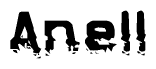 The image contains the word Anell in a stylized font with a static looking effect at the bottom of the words
