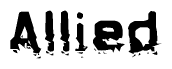 The image contains the word Allied in a stylized font with a static looking effect at the bottom of the words