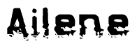 The image contains the word Ailene in a stylized font with a static looking effect at the bottom of the words