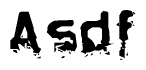 The image contains the word Asdf in a stylized font with a static looking effect at the bottom of the words