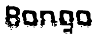 The image contains the word Bongo in a stylized font with a static looking effect at the bottom of the words