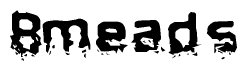 The image contains the word Bmeads in a stylized font with a static looking effect at the bottom of the words