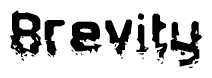 The image contains the word Brevity in a stylized font with a static looking effect at the bottom of the words