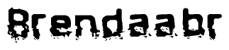 The image contains the word Brendaabr in a stylized font with a static looking effect at the bottom of the words