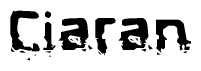 The image contains the word Ciaran in a stylized font with a static looking effect at the bottom of the words
