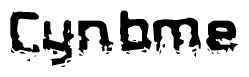 The image contains the word Cynbme in a stylized font with a static looking effect at the bottom of the words