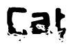 The image contains the word Cat in a stylized font with a static looking effect at the bottom of the words