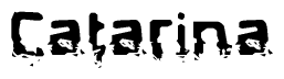 The image contains the word Catarina in a stylized font with a static looking effect at the bottom of the words