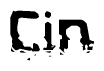The image contains the word Cin in a stylized font with a static looking effect at the bottom of the words