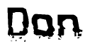 The image contains the word Don in a stylized font with a static looking effect at the bottom of the words