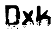The image contains the word Dxk in a stylized font with a static looking effect at the bottom of the words