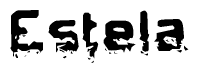 The image contains the word Estela in a stylized font with a static looking effect at the bottom of the words