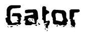 The image contains the word Gator in a stylized font with a static looking effect at the bottom of the words