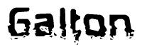 The image contains the word Galton in a stylized font with a static looking effect at the bottom of the words