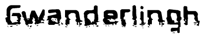 The image contains the word Gwanderlingh in a stylized font with a static looking effect at the bottom of the words