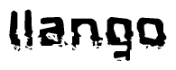 The image contains the word Ilango in a stylized font with a static looking effect at the bottom of the words