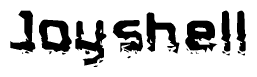 The image contains the word Joyshell in a stylized font with a static looking effect at the bottom of the words