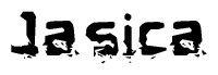 The image contains the word Jasica in a stylized font with a static looking effect at the bottom of the words