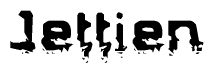 The image contains the word Jettien in a stylized font with a static looking effect at the bottom of the words