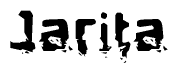 The image contains the word Jarita in a stylized font with a static looking effect at the bottom of the words
