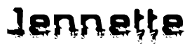 The image contains the word Jennette in a stylized font with a static looking effect at the bottom of the words
