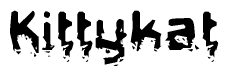 The image contains the word Kittykat in a stylized font with a static looking effect at the bottom of the words