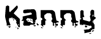 The image contains the word Kanny in a stylized font with a static looking effect at the bottom of the words