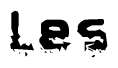 The image contains the word Les in a stylized font with a static looking effect at the bottom of the words