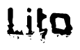 The image contains the word Lito in a stylized font with a static looking effect at the bottom of the words