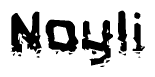 The image contains the word Noyli in a stylized font with a static looking effect at the bottom of the words